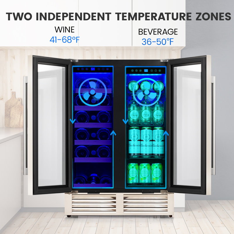 Antarctic Star 23.4'' 18 Bottle and 56 Can Dual Zone Freestanding